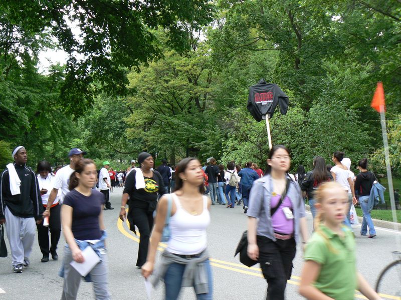 Central Park et autour: Marche dans central park contre le sida